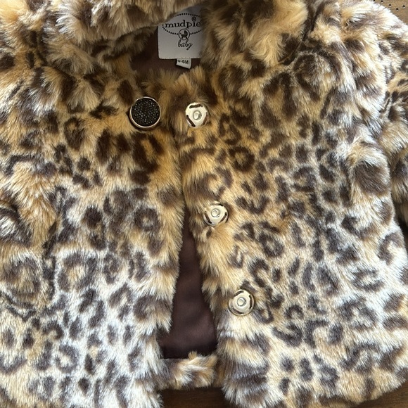 NWOT Mudpie Fur Coat 0-6 months - Picture 2 of 3